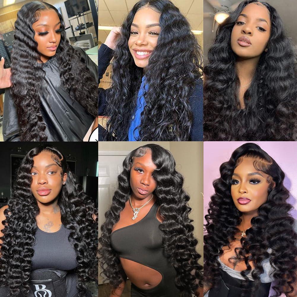 UMRHair Highlight Ombre Wave Bob 13X6 Lace Front Wig for Women Human Hair Brown Honey Blonde P3/27 Short Cut Loose Wave Brazilian Glueless Lace Front Wigs with Baby Hair Preplucked 16inch 180Density