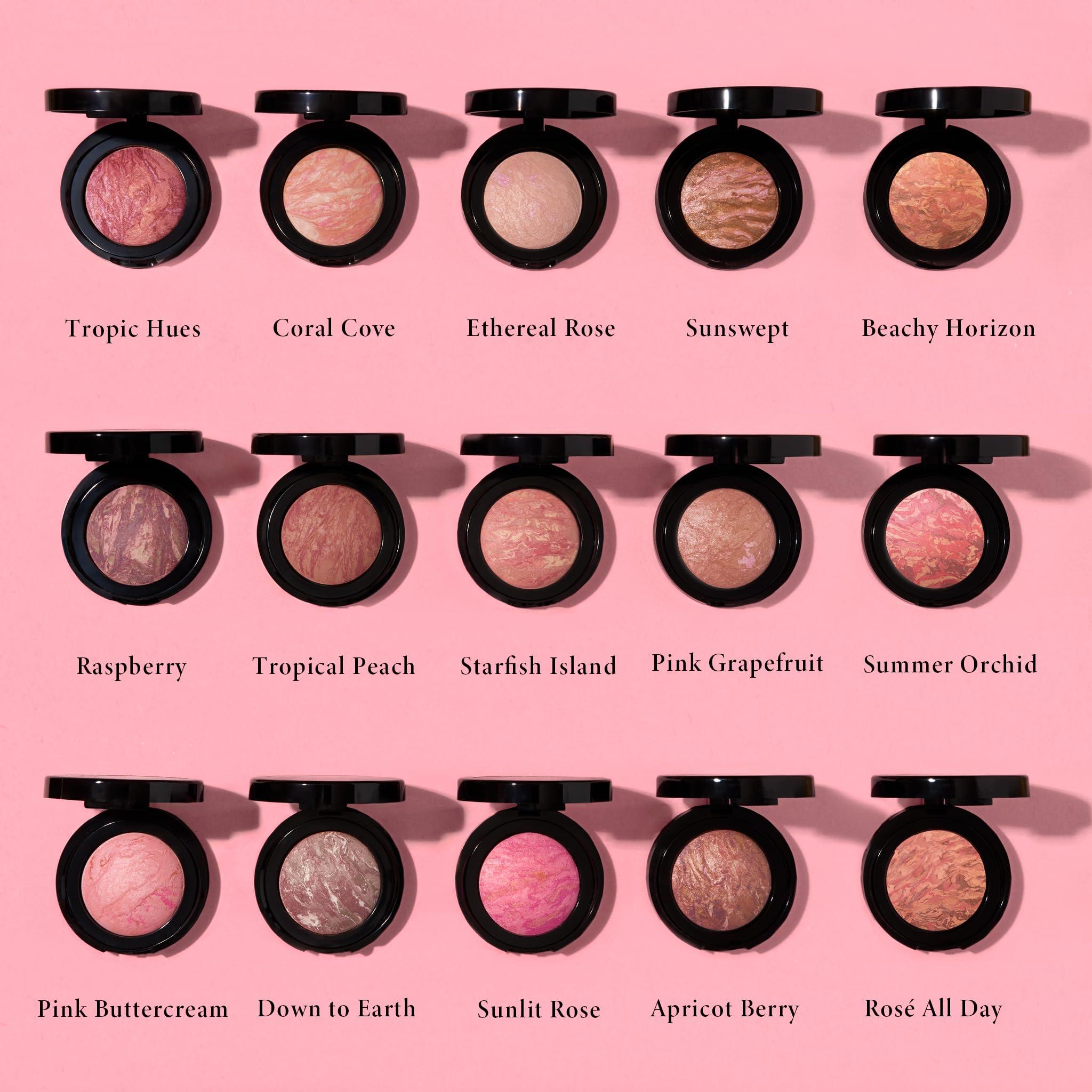 LAURA GELLER NEW YORK LAURA GELLER NEW YORK Baked Blush-n-Brighten Marbleized Blush + Angled Blush Brush (05 Sunswept, 47mm)