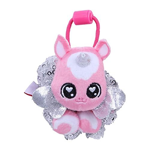 Scrunchmiez ScrunchMiez Single Surprise Pack, Magically transforms from Hair Scrunchie to Cute Plush Friend as Well as Backpack Clip. So Many Characters to Collect & wear.,(ID96524)