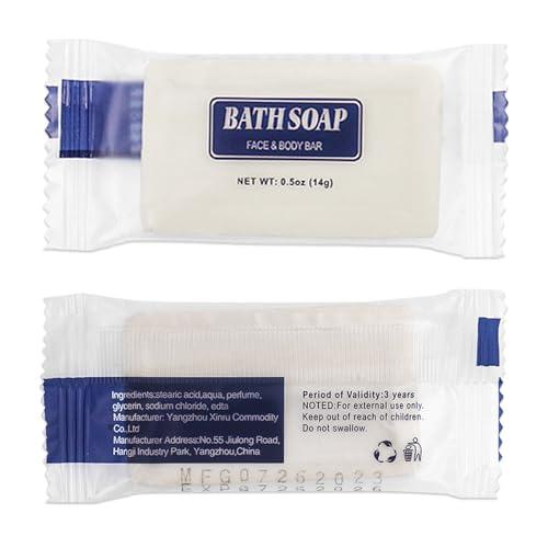SLequipo SLequipo Bulk Bar Soap, 500 Pack Mini Soap Bars Bulk Individually Wrapped, 0.5 oz Travel Soap Small Hotel Soaps Travel Size Toiletries for Hotel Guest Bathroom
