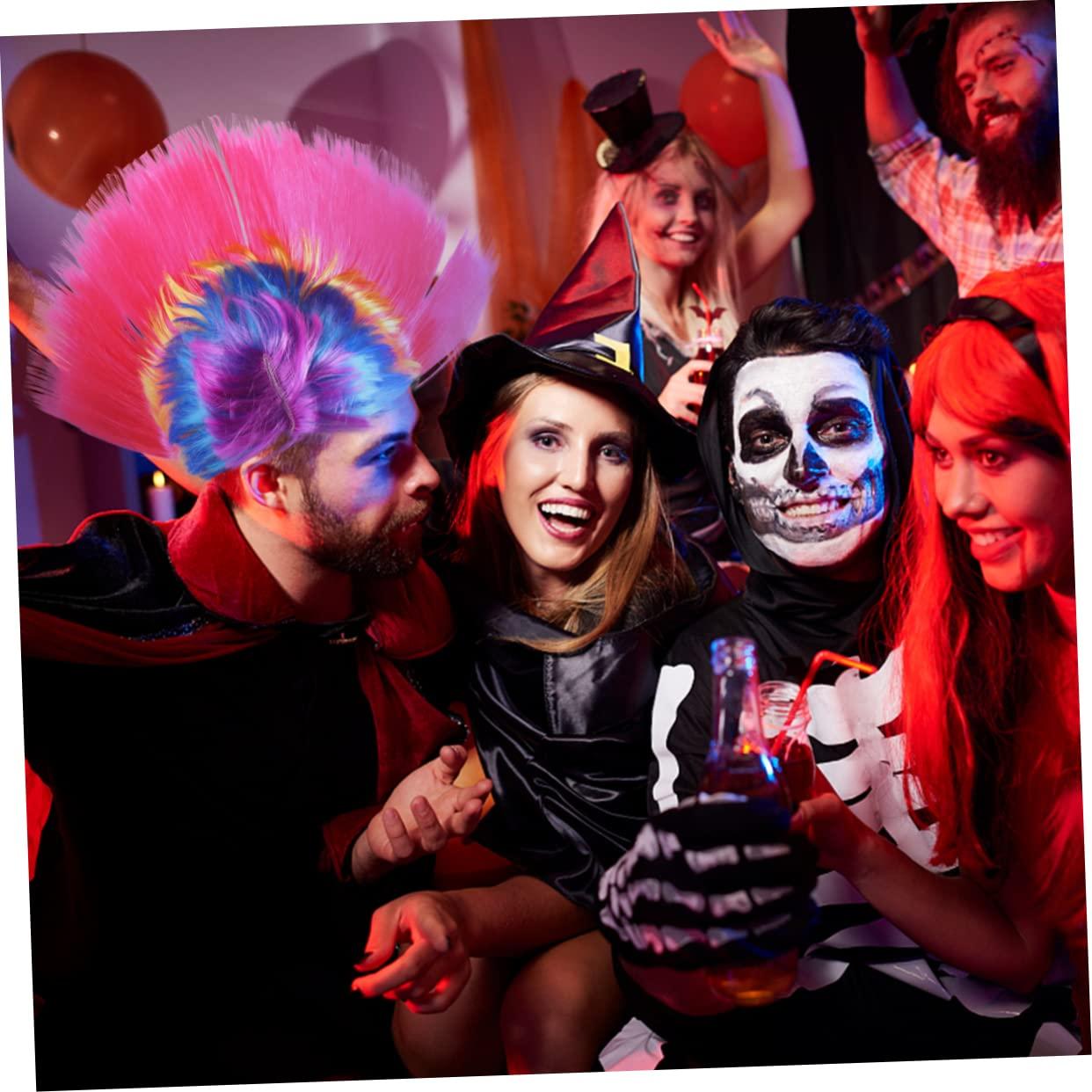 Abaodam Abaodam 2pcs Cockscomb wig halloween cosplay wig Cockscomb Hair Party Prop novelty synthetic wigs Cosplay Costume Wig clown punk clothes for men party wig the pet