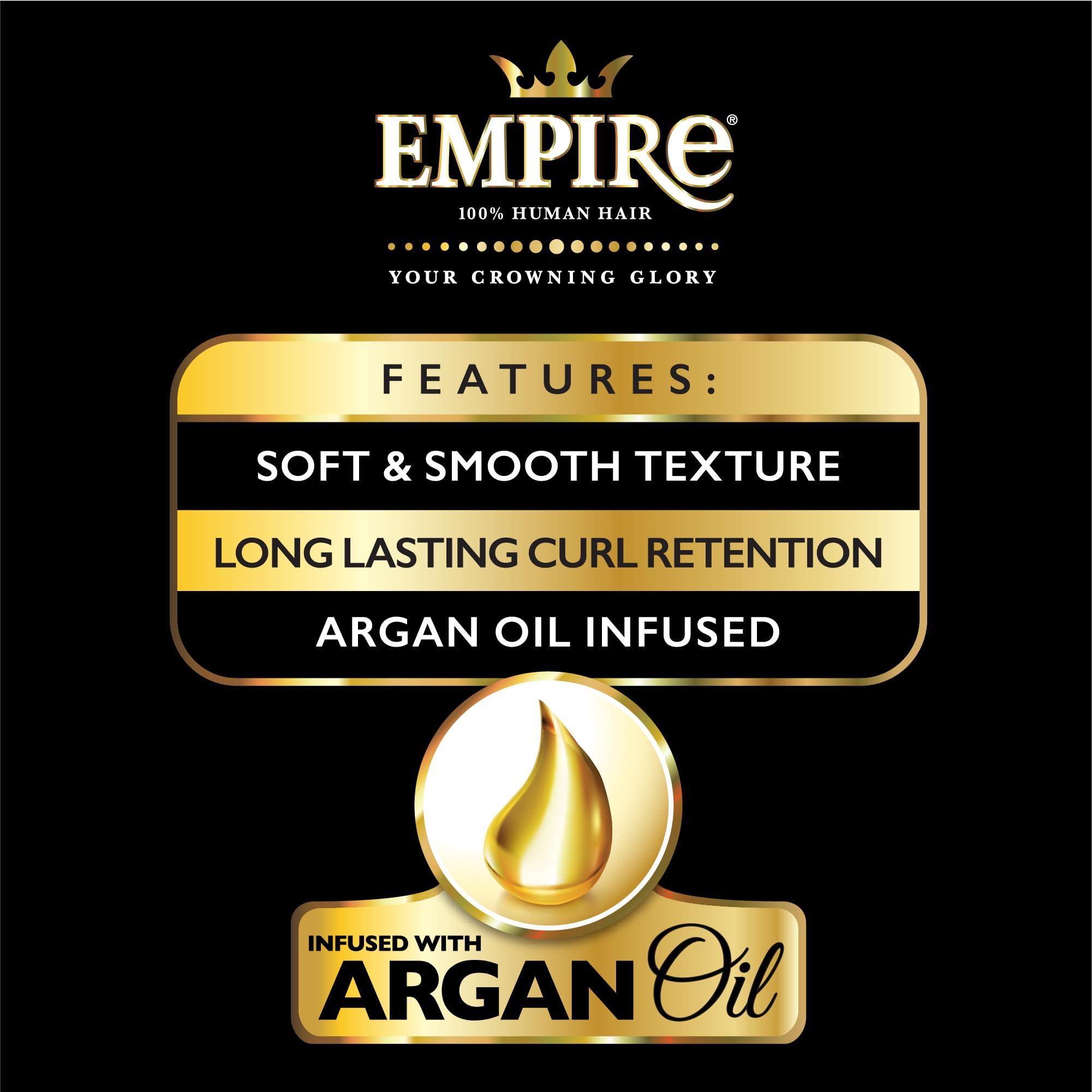 Sensationnel Sensationnel Empire Curly human hair - kinky curly tangle free weaving for quick weave and sew in styles best for faux highlights - 1 pack (12 inch, T1B/350)