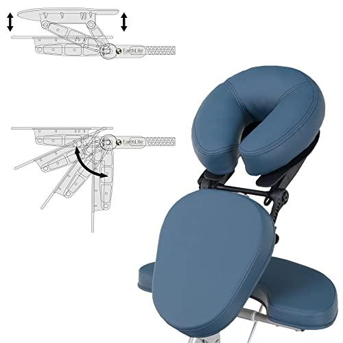 Earthlite EARTHLITE Portable Massage Chair Package VORTEX - Portable, Compact, Strong and Lightweight incl. Carry Case, Sternum Pad & Strap (15lbs), Mystic Blue