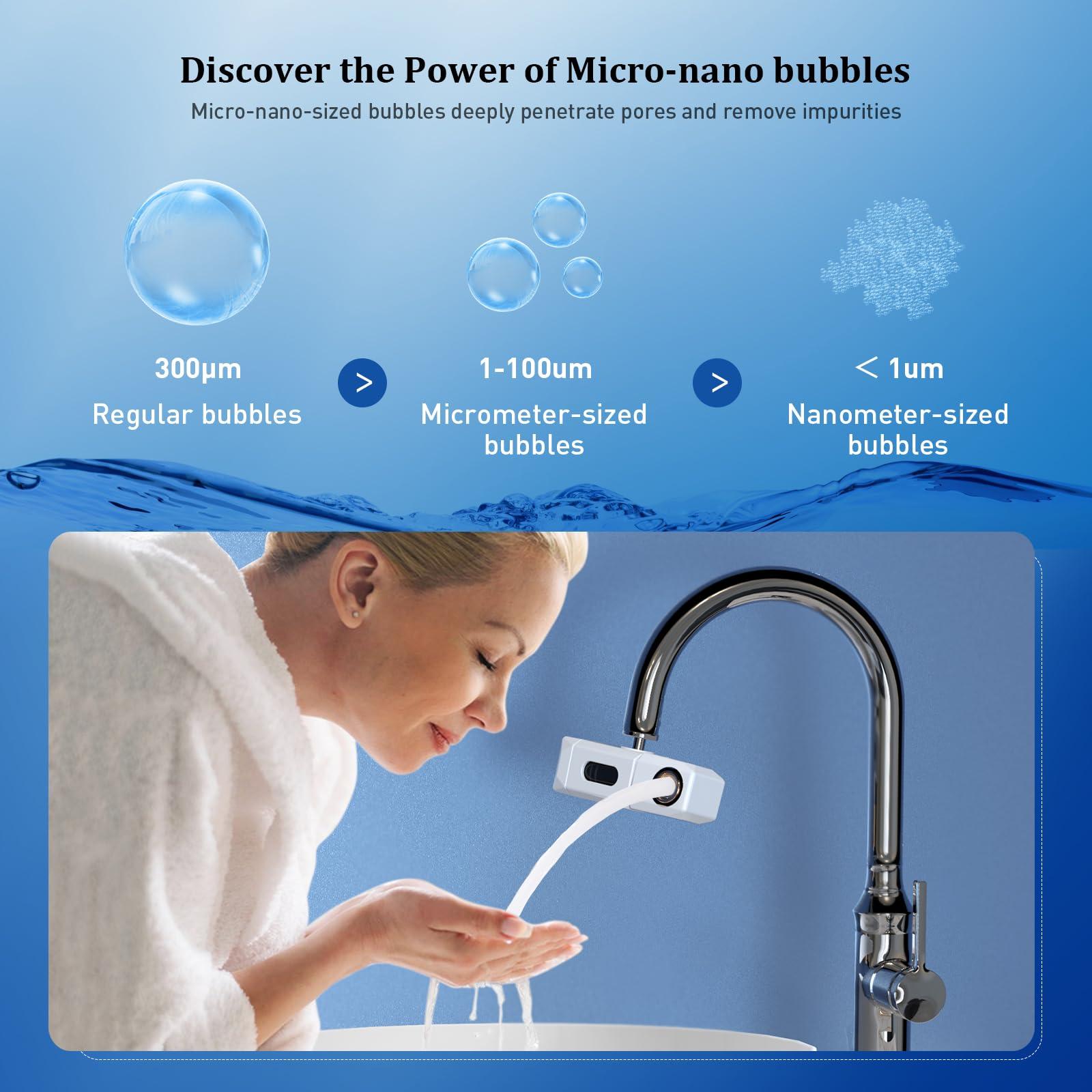 RNAIX RNAIX Advanced Faucet Water Filter with Micro-Bubble Technology Deep Cleansing and Skincare Protection Ideal for Bathing and Facial Skin Care, Easy Installation