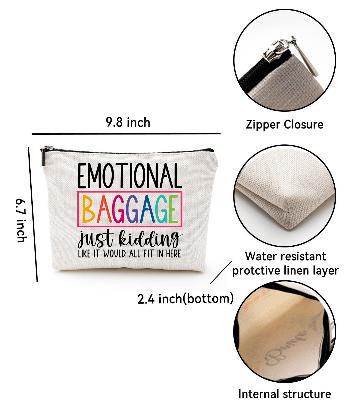 ZUYUROU ZUYUROU Funny Gifts for Women, Friends, Hostess Gift Ideas Cool Gifts for Women Mom Grandma Birthday Gift Ideas Gag gifts Girls Weekend Fun Makeup Travel Bag Cosmetic Bag Emotional Baggage