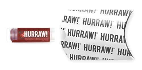 HURRAW! Hurraw! Black Cherry Tinted Lip Balm: (Sheer Red Tint) Organic, Certified Vegan, Cruelty and Gluten Free. Non-GMO, 100% Natural Ingredients. Bee, Shea, Soy and Palm Free. Made in USA
