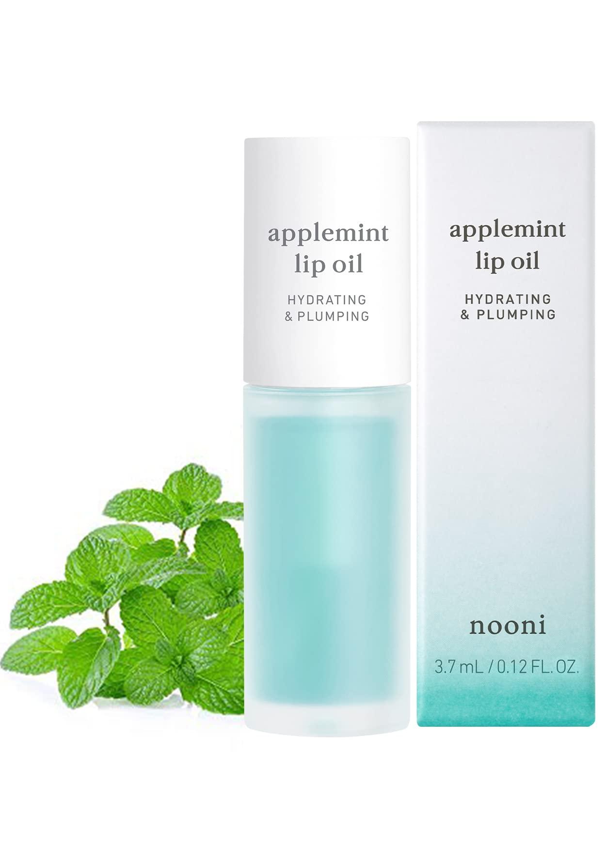 NOONI NOONI Korean Lip Oil - Applefig, 0.12 Fl Oz + Korean Lip Oil - Applemint, 0.12 Fl Oz Bundle