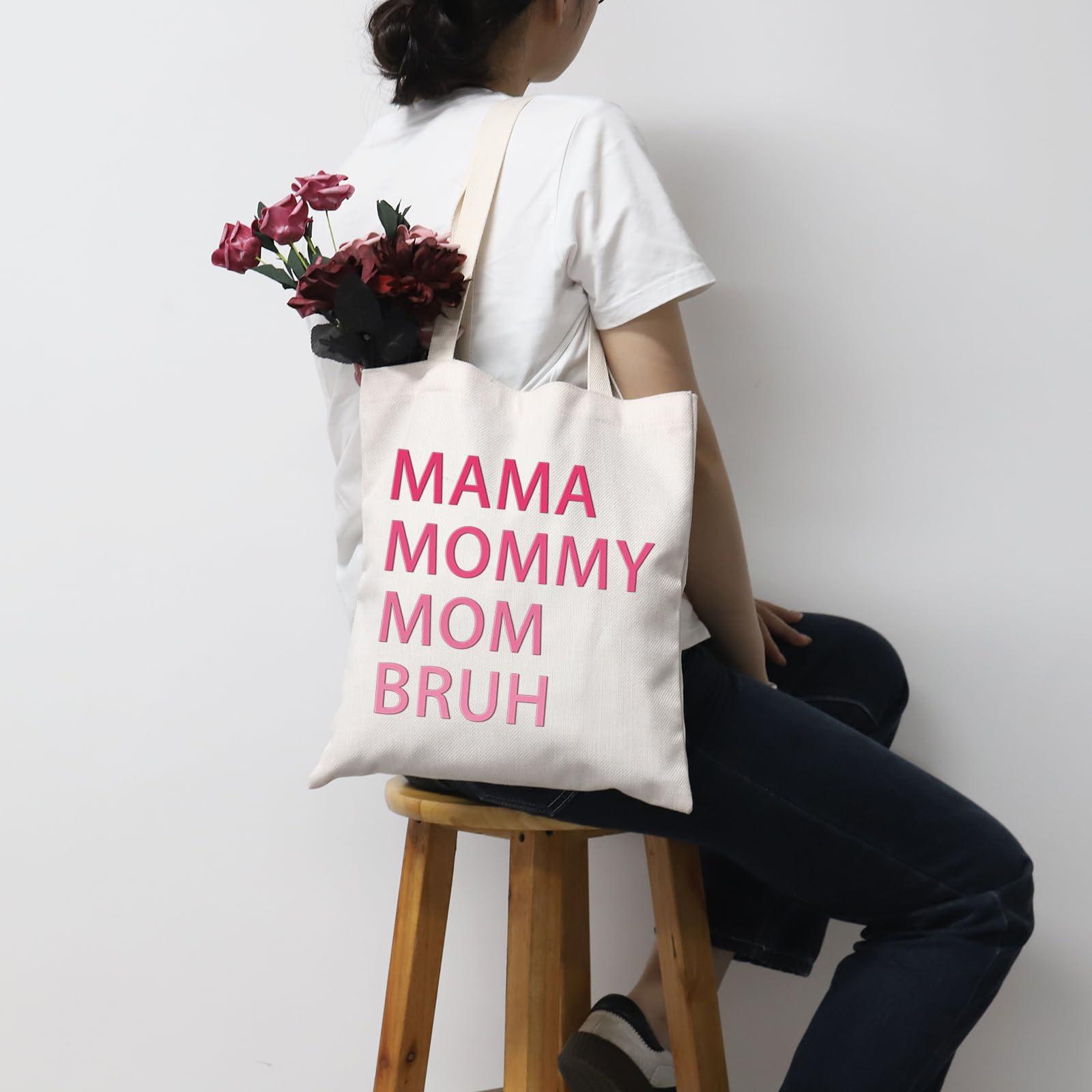 MNIGIU Funny Mom Gift Mama Tote Bag Mom Appreciation Gift Mom Birthday Gift Mothers Day Gift For Mama (Mama Tote)