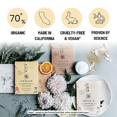 ORGAID ORGAID Organic Sheet Mask | Made in USA (pack of 4) (Firming & Nourishing)