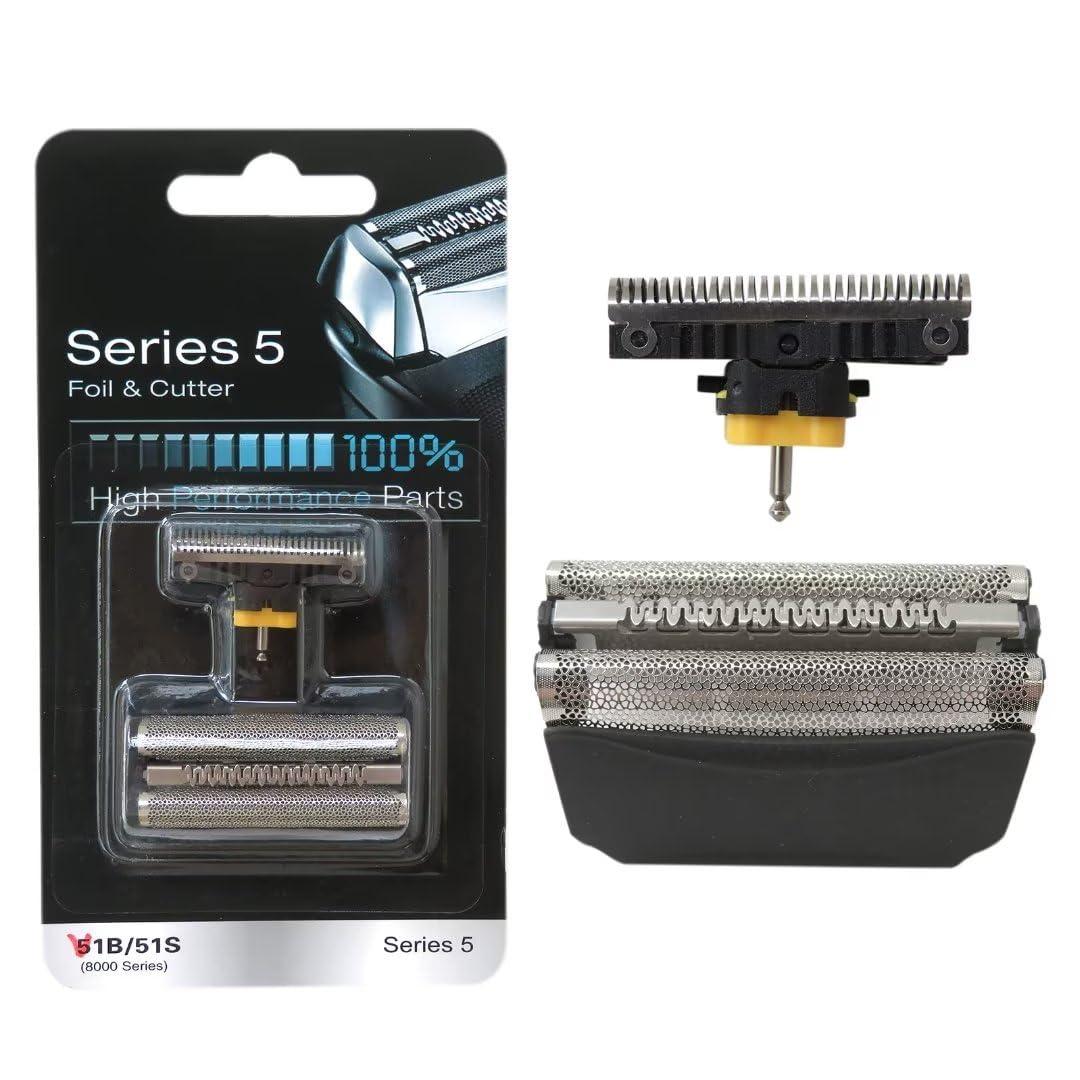 eStarpro 51B Replacement Shaver Foil Head + Cutter Fit for BRAUN 5 Series 550s-3, 550s-4, 550cc, 550cc-4, 560, 560s-3, 560s-4, 565cc, 565cc-4, 570s-4, 570cc, 570cc-3, 570cc-4, 590cc, 590cc-3, 590cc-4