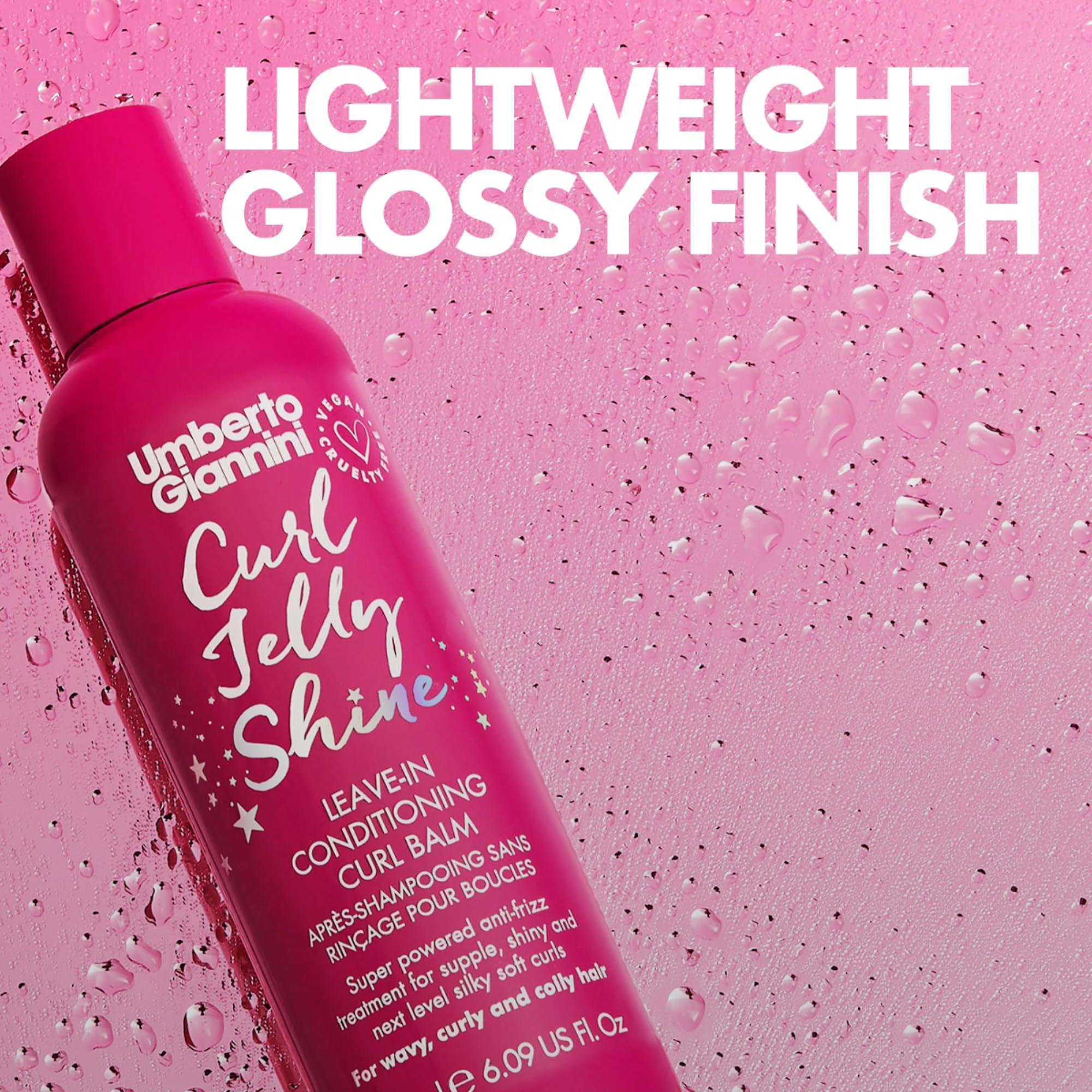 Umberto Giannini Umberto Giannini Curl Jelly Scrunching Jelly, Vegan & Cruelty Free Frizz Solution Gel for Curly or Wavy Hair, 200 ml (Curl Jelly + Curl Shine Duo)