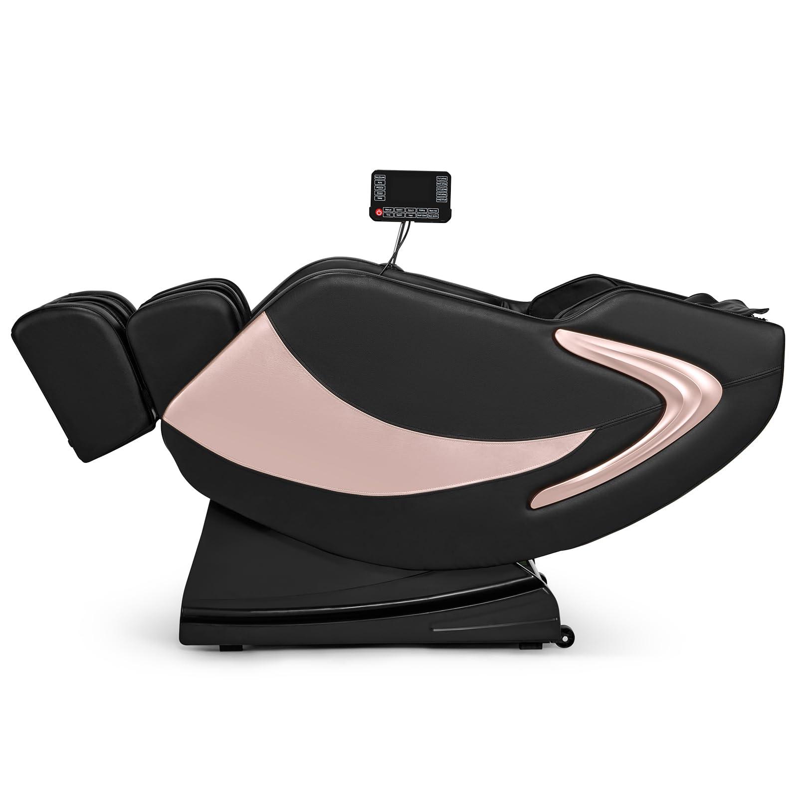 Artist hand Full Body Zero Gravity Shiatsu Massage Chair with Adjustable Heat for Lower Back & Upper Legs, 5 Preset Automatic Massage Modes, Bluetooth Speakers, and Space-Saving Design Recliner