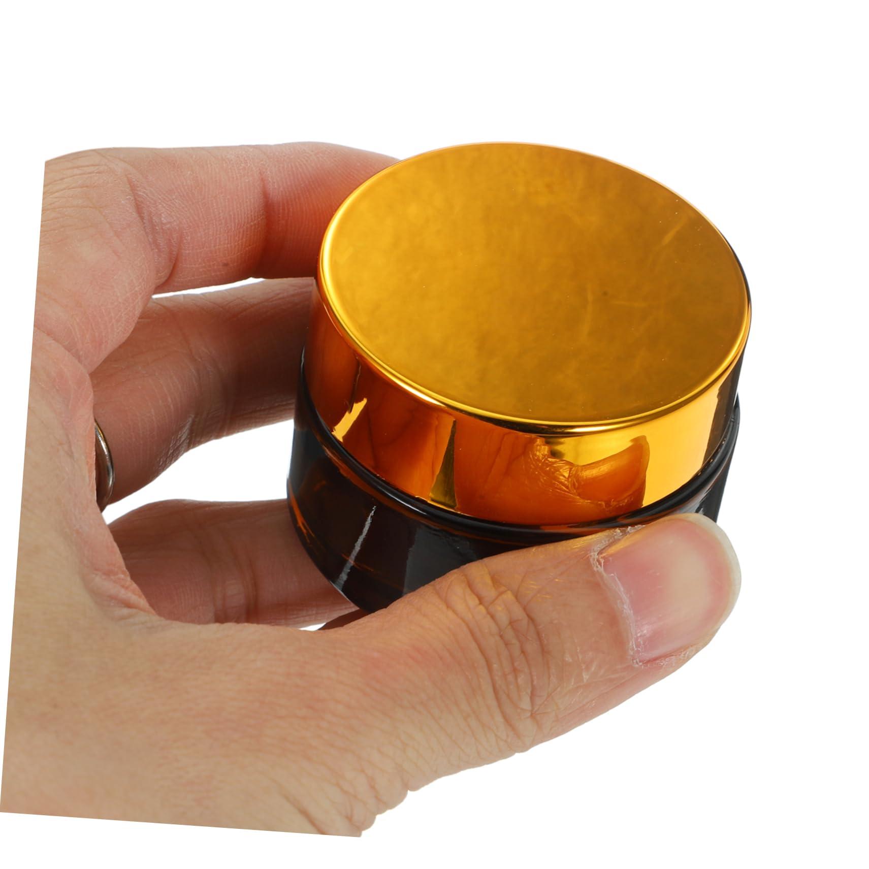 Hemoton Hemoton Cosmetic Packaging Bottles 6pcs Set Cream Bottle Brown Glass Storage Holder Subpackaging Leakproof Design