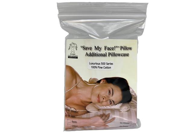 "SAVE MY FACE!" PILLOW THE ORIGINAL ANTI-WRINKLE P SAVE MY FACE! Pillow The Original Anti-Wrinkle PILLOWETTE Additional La Petite Pillowcase (Sky Blue, 500 Thread Count 100% Cotton)