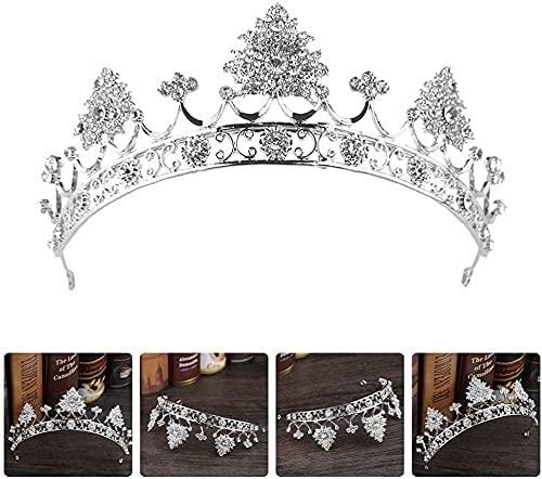 QIYUDS QIYUDS Queen Crown,Rhinestone Wedding Crowns and Tiaras for Women, Costume Party Hair Accessories
