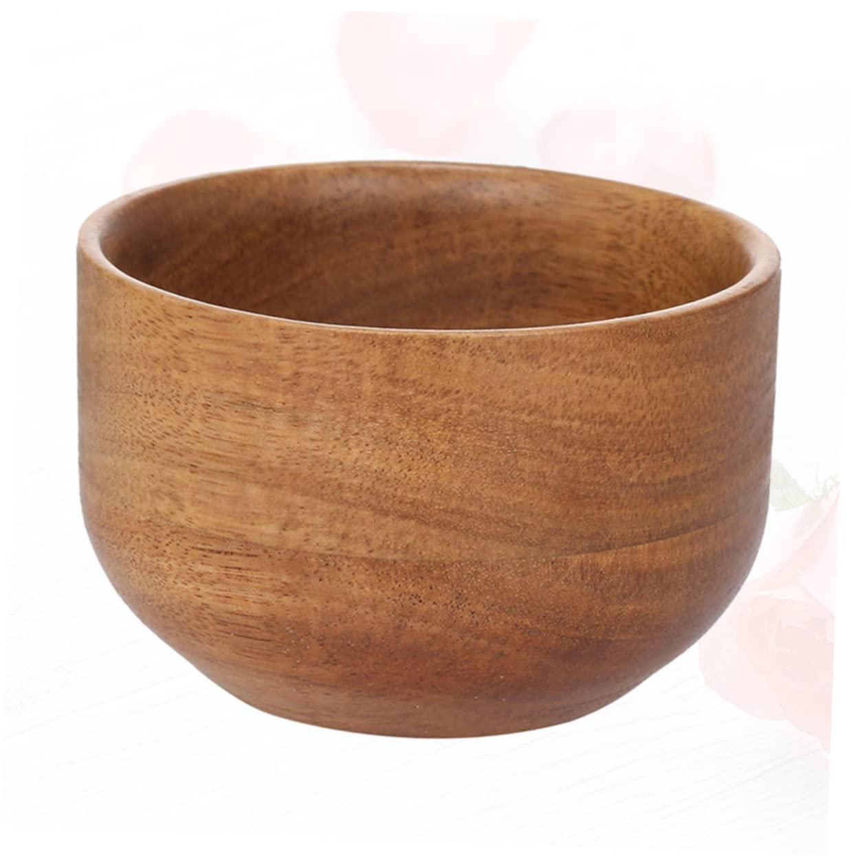 NOLITOY NOLITOY Wooden Shaving Bowl for Men Creative Light Brown Shaving Soap Bowl for Home Bathroom Use Ideal for Lathering Shaving Cream and Soap