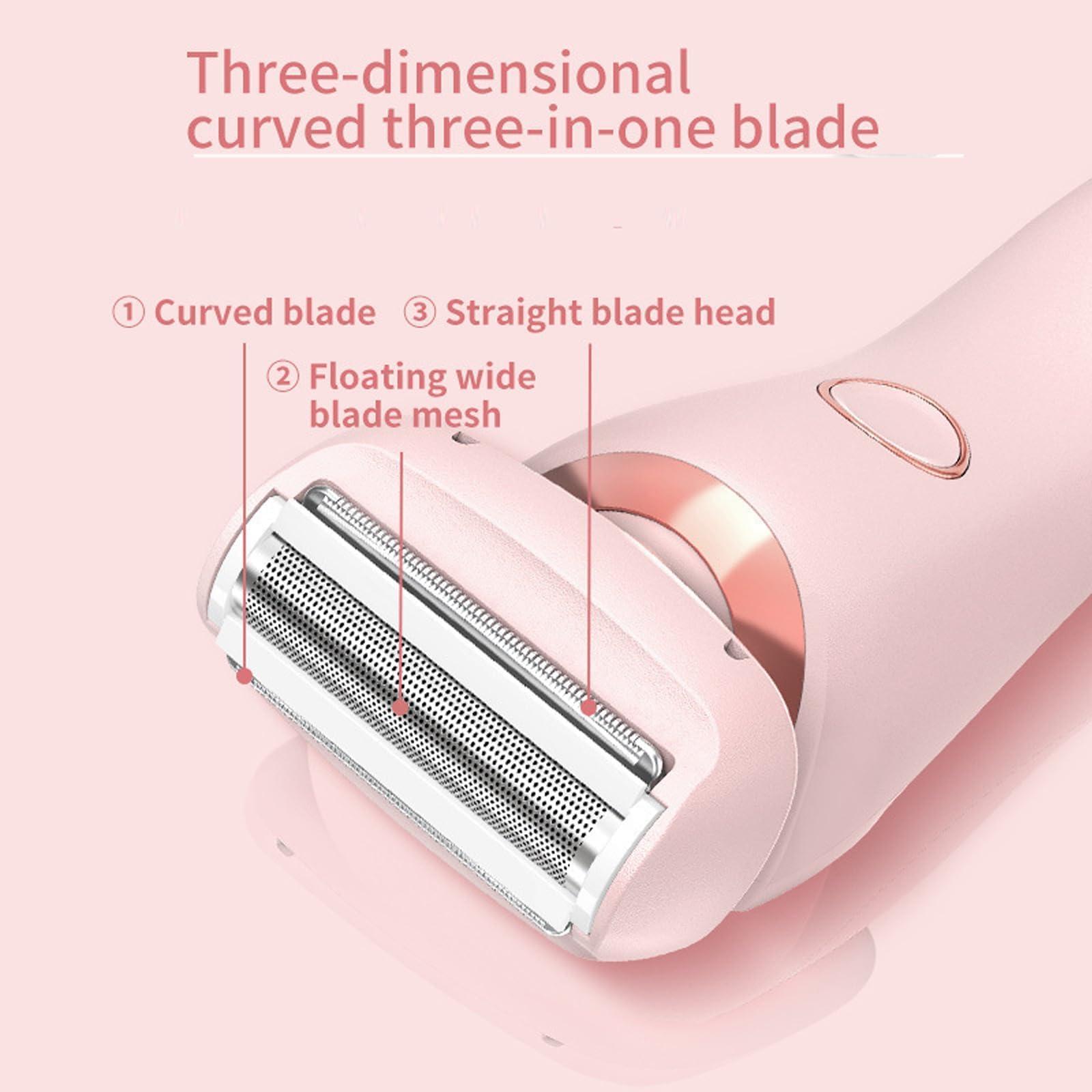 Generic Velvix Smoothshave Razor, Velvix Smooth Shave Razor, Velvix Shaver, Velvix Electric Razor,Electric Razors for Women Pubic Hair Velvix,2 in 1 Portable Electric Shaver Razors,Wet And Dry Use (Blue+Pink)