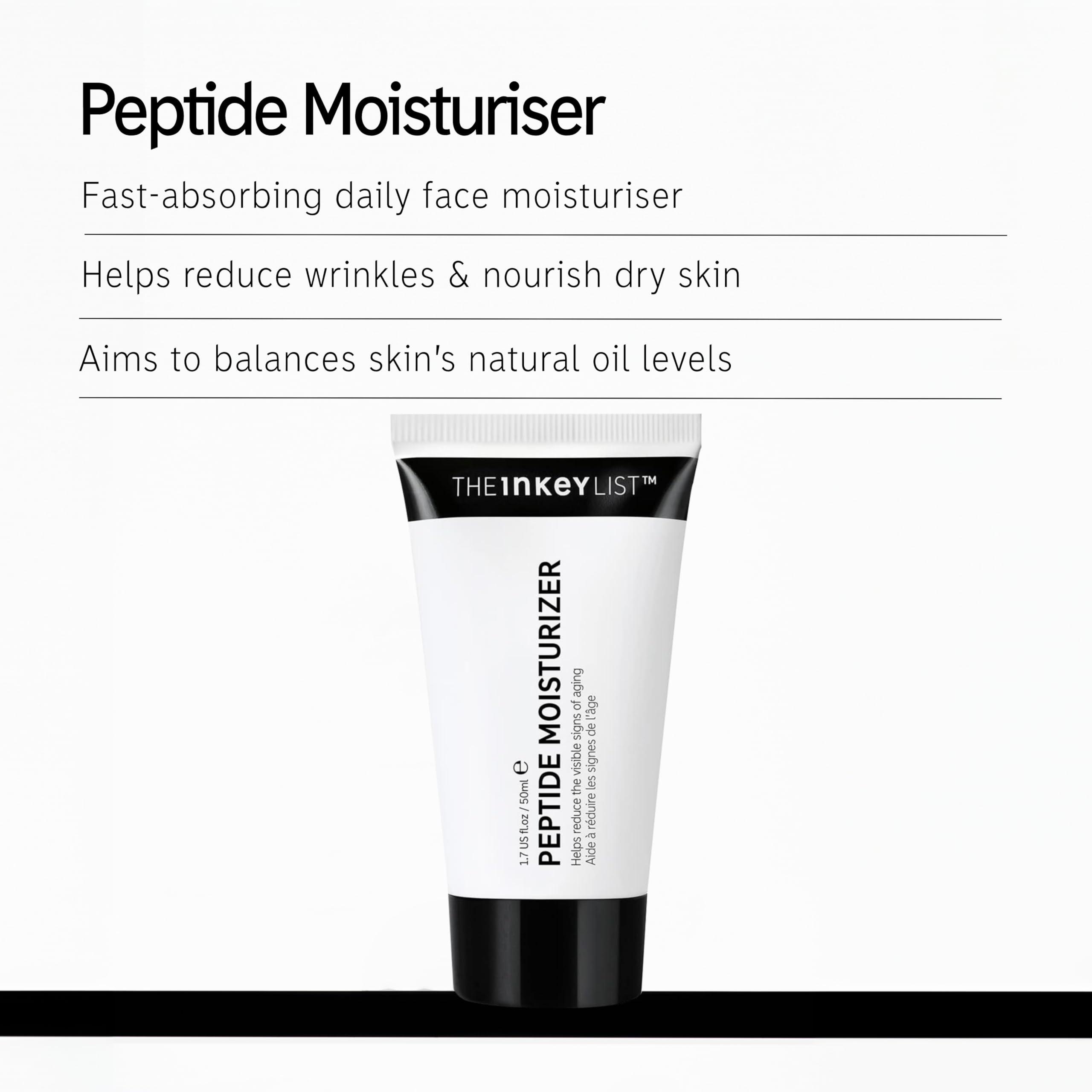 The INKEY List The INKEY List Peptide Moisturizer, Face Moisturizer for Dry Skin, Helps Reduce Appearance of Fine Line and Wrinkles, Hydrating Cream for Skin, 1.69 fl oz