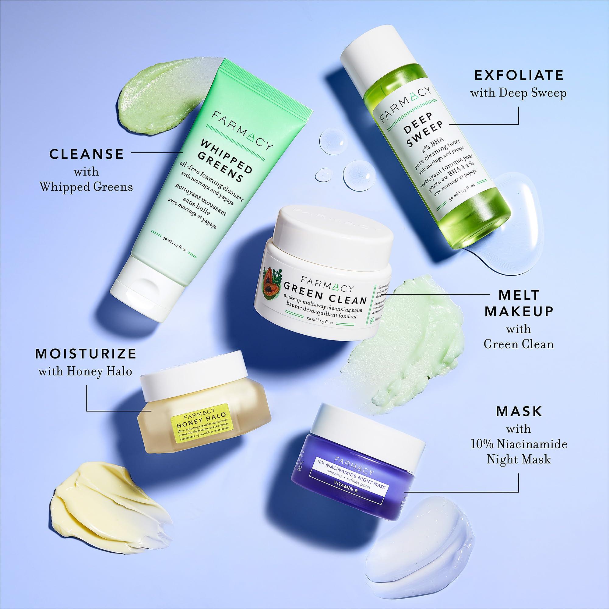 Farmacy Farmacy Niacinamide Overnight Face Mask - Pore Refining Facial Mask with 10% Niacinamide - Replenishes Moisture Barrier with 3% Panthenol + Blueberry Seed Oil for Soft, Supple Skin (9ml)