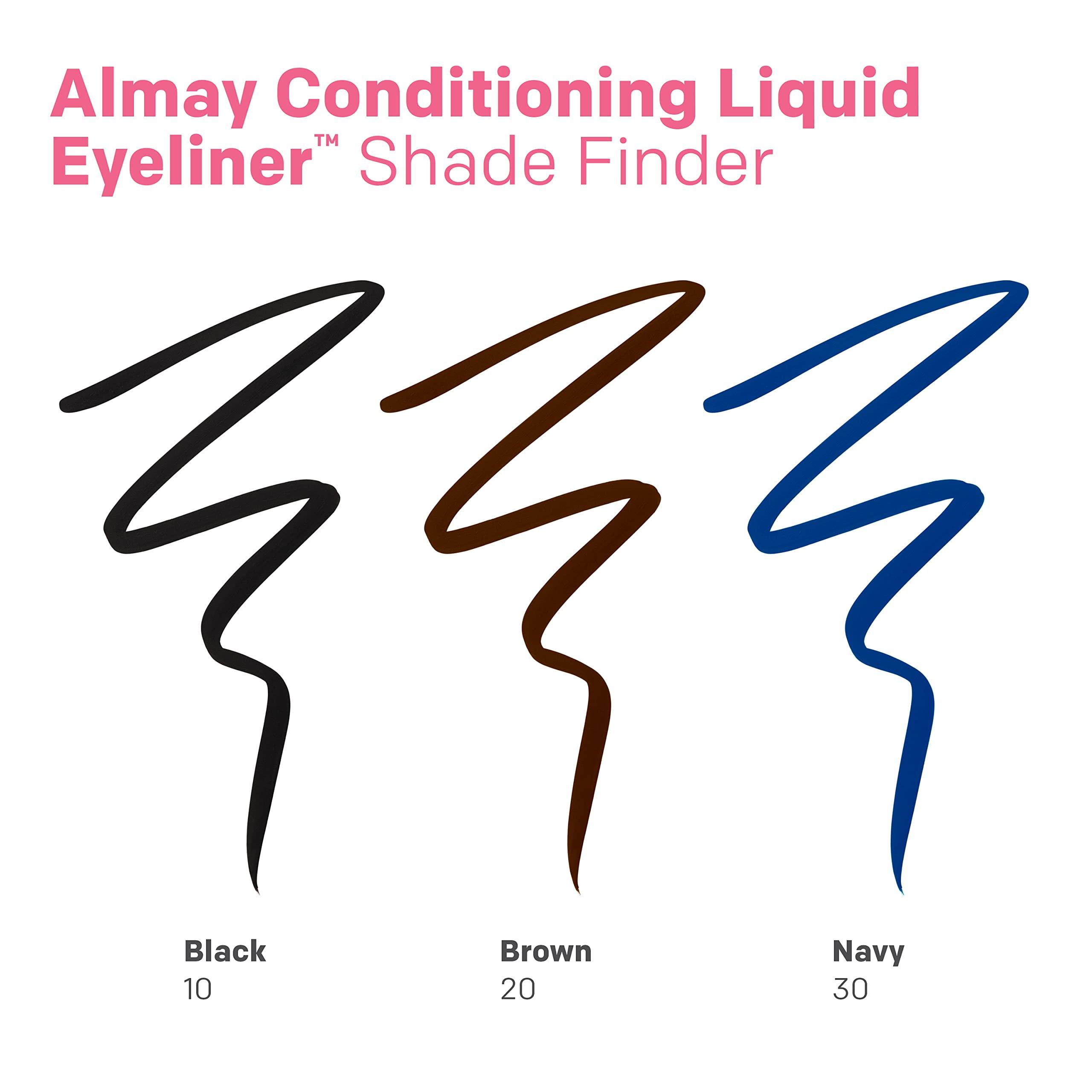 Almay Almay Conditioning Liquid Eyeliner, Longwearing, Waterproof, Hydrating, 30 Navy, 0.03 fl oz.