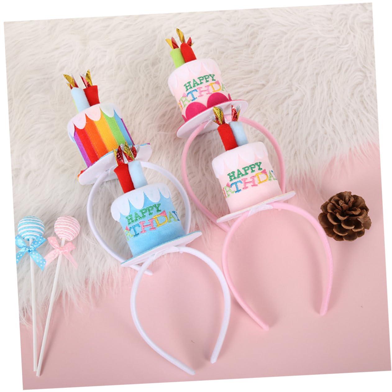 NOLITOY NOLITOY Candle Headband Party Accessory for Boys and Girls 3PCS Boys and Girls Party Hair Hoops Birthday Theme Easy Wear