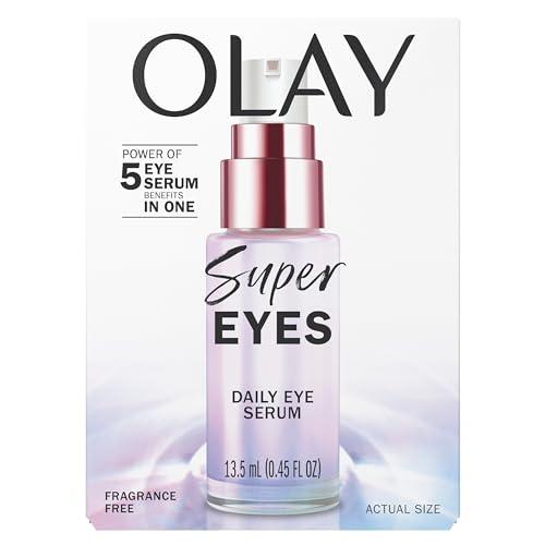 Olay Olay Super Eye Serum - Vitamin C, Caffeine, Niacinamide, Amino Peptide, Aloe Vera - Brightens Dark Circles, Anti-Wrinkle, Anti-Aging, Brightening, Smooths Fine Lines, Firming, Hydrating, 0.45 Oz