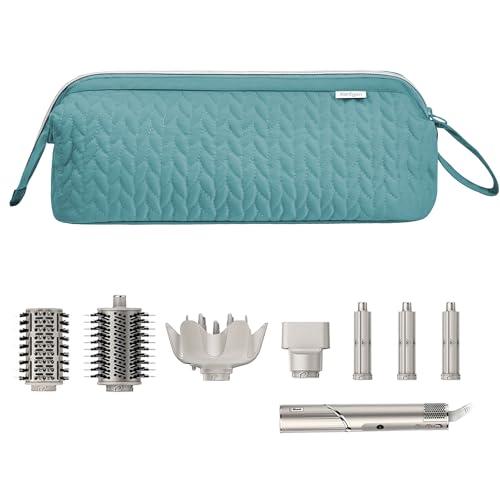 KarSyon KarSyon Shark Flex Style Case for Dyson Airwrap Hair Dryer Brush Revlon Hair Tools Travel Bag Carrying Case Flat Curling Iron Organizer (Teal Blue)