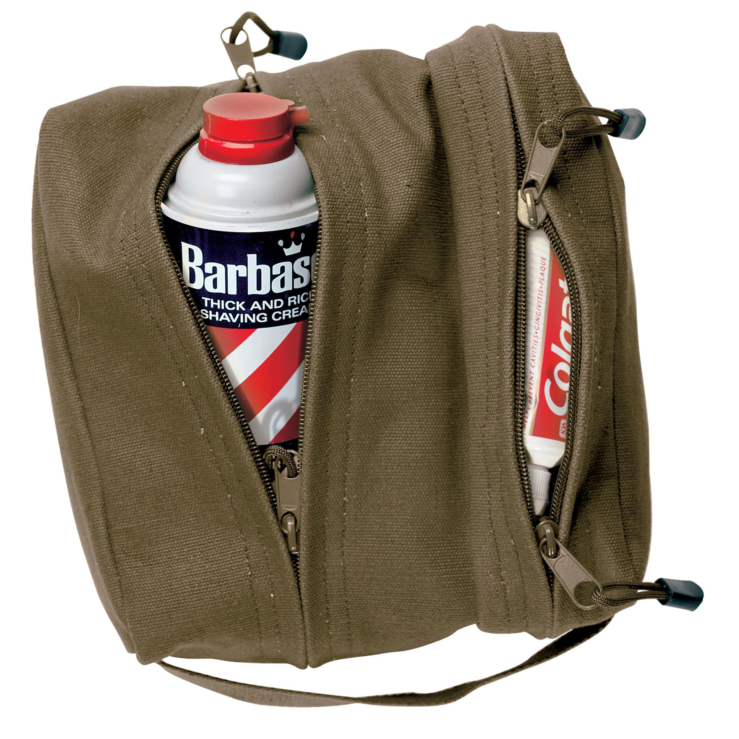 Rothco 2 Compartment Travel / Shave Kit, Olive