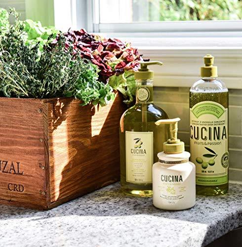 Fruits and Passion Fruits & Passion [Cucina] - Lime Zest & Cypress Tree Hand Care Duo Caddy Gift Set | Liquid Hand Soap Wash (5.1 oz) with Hand Cream Lotion (6.8 oz)