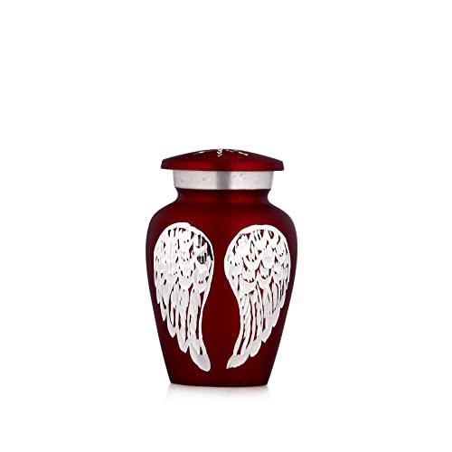 KEEPSAKE COMPANY Red Small Urn for Ashes, Mini Urns for Human Ashes, Cremation Keepsakes for Ashes, Small Keepsake Urns for Human Ashes, Decorative Ash Urn, Ash Holders for Human Ashes (Set of six/6) from Keepsake Co