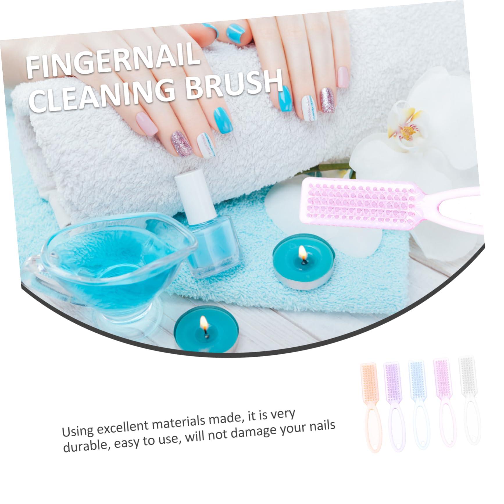 Mikinona Mikinona Home Pedicure Brush Set 15pcs Nail Brush Cleaner Handle Manicure Brush for Nail Art Salon Sturdy Easy to Carry