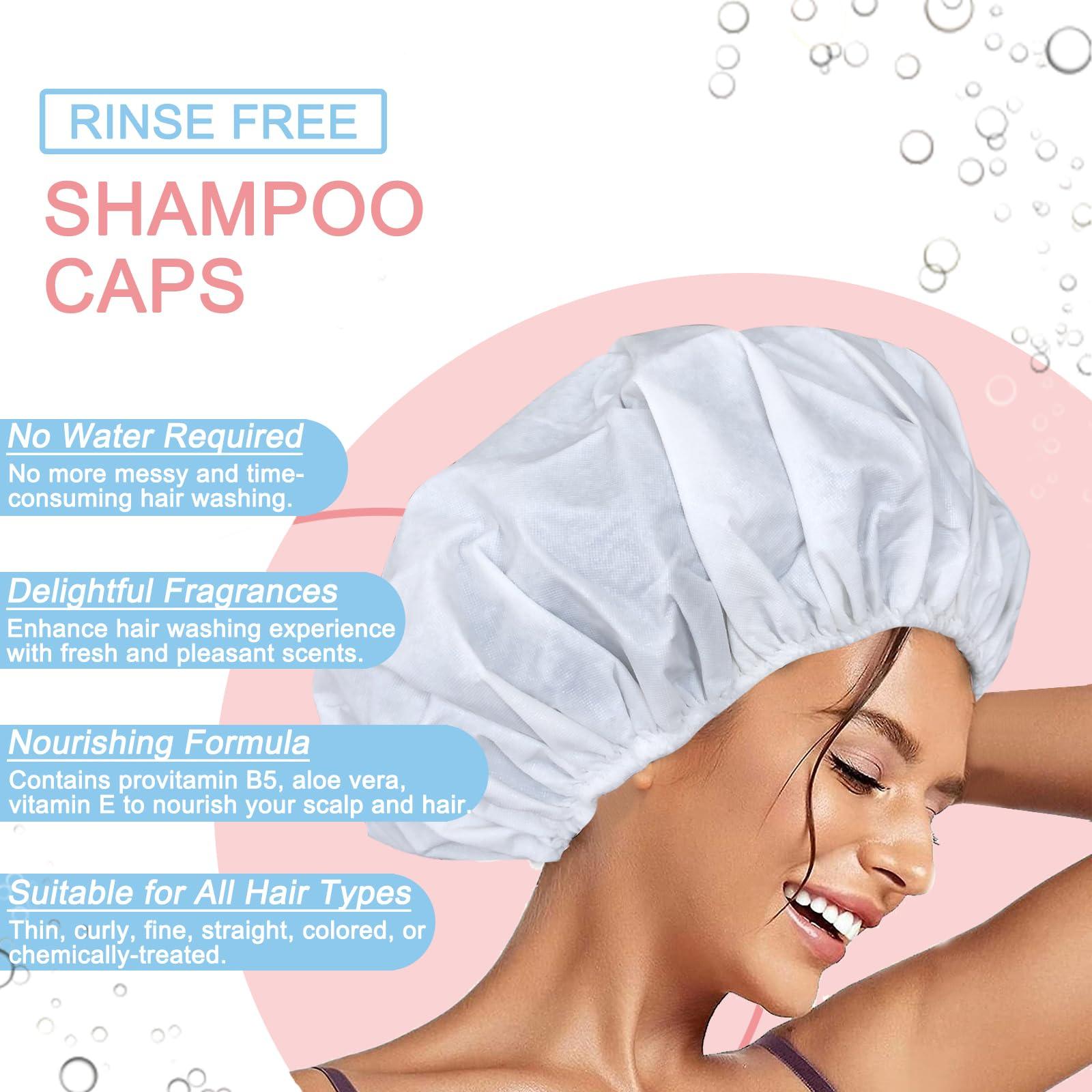 okmaba okmaba No Rinse Shampoo Caps(6-Pack), Shampoo Shower Cap No Rinse, Waterless Shampoo Caps for Elderly, Hair Washing Caps for Elderly, Dry Shampoo Caps for Bedridden Patients