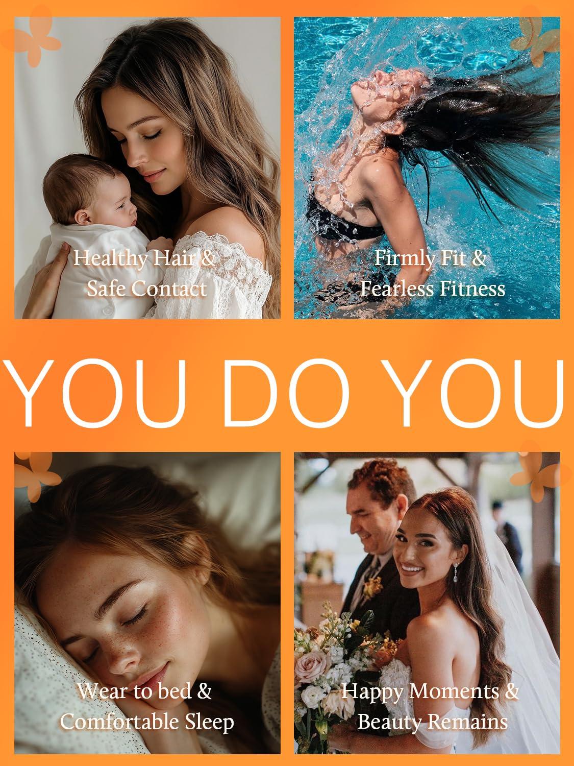 DOORES DOORES Sew in Hair Extensions Weft Hand Tied Hair Extensions, 18 Inch Dark Brown 50g, Sew in Hair Extensions Bundles