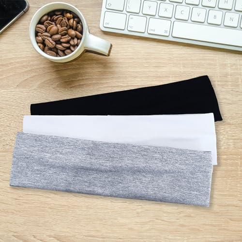 Fecawd Fecawd 3PCS Headbands for Women Non Slip Elastic Sweat Hairbands Fashion Sports Hair Bands Soft Cloth Fabric Stretchy Headband for Workout Yoga Running