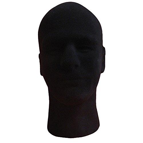 discountstore145 discountstore145 Foam Mannequin Head,Practical Multi-Use Lightweight Mannequin Head Foam Male Mannequin Head Model Wig Hair Glasses Display Stand for Salon Shopping Mall Black