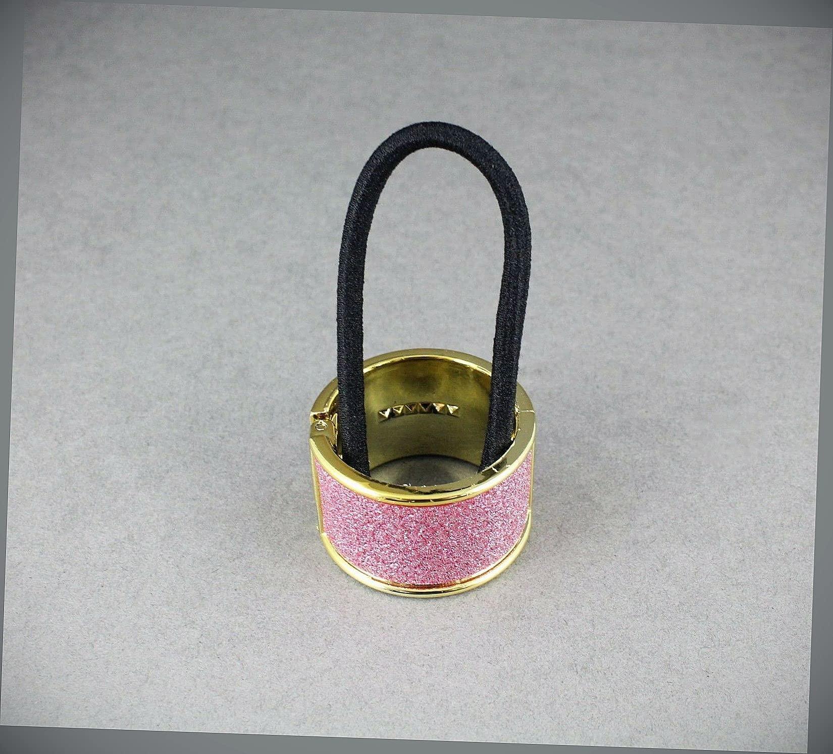 Wholesale Fashion HairClip Pink Ponytail Holder Cuff Hinged Glitter Gold Hair Tie Genie Pony Tail Circle Fashion hair Accessories for Women