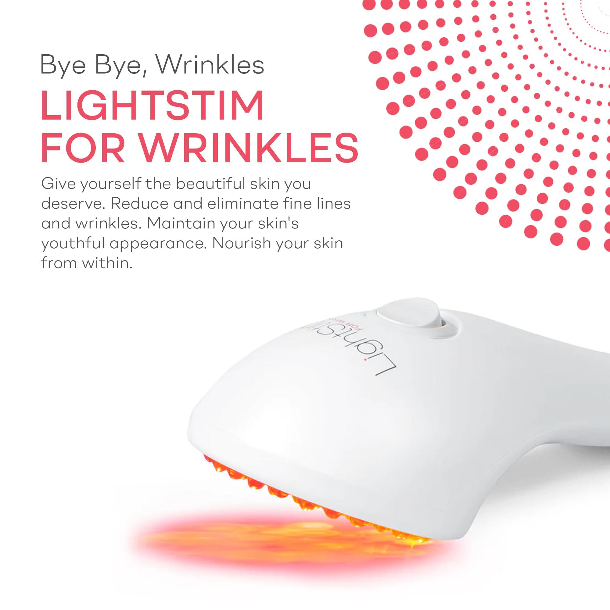 LightStim LightStim for Wrinkles LED Red Light Therapy with 72 LEDs (605, 630, 660, & 855 nm Wavelengths). Reduces Fine Lines, Wrinkles, Rejuvenates Skin, and Maintains a Youthful Appearance FDA Cleared White