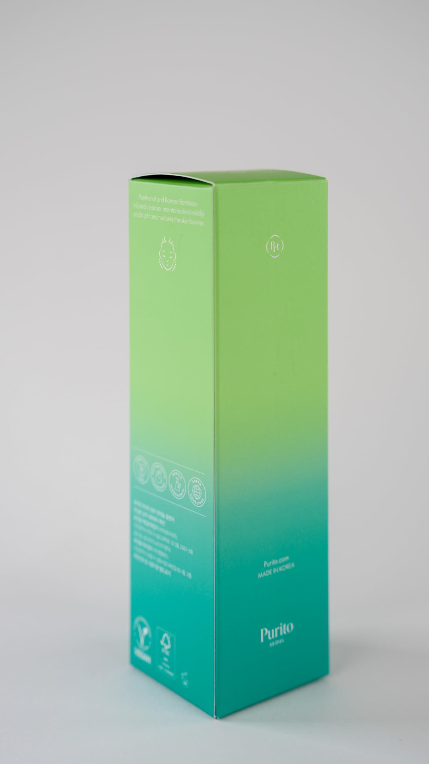 PURITO PURITO Mighty Bamboo Panthenol Cleanser, Gentle Face Wash for Moisturizing, for Sensitive Skin, Vegan & Cruelty-Free Face Cleanser150ml / 5.07 fl. Oz.