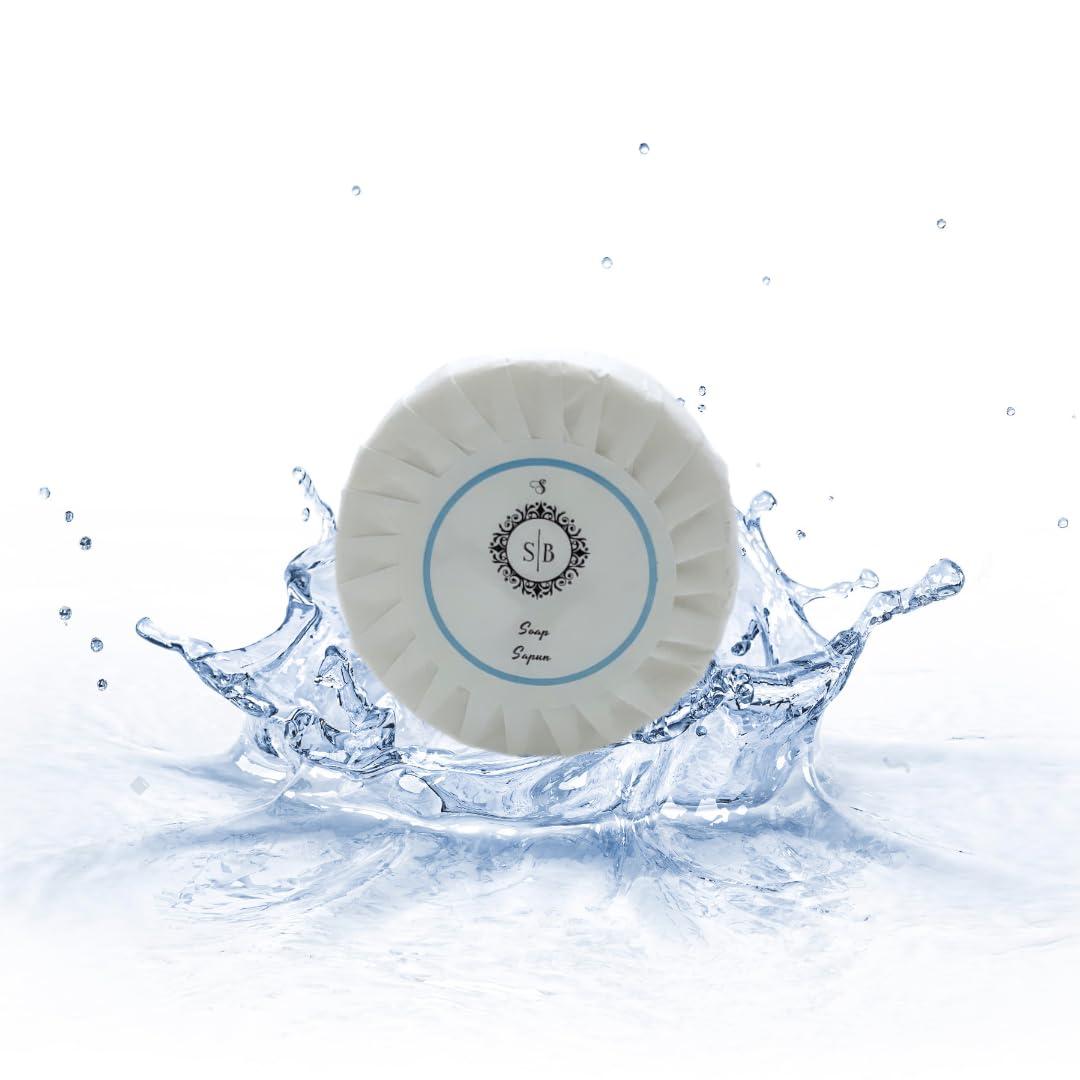 SB Essentials LLC Soap SB | Toiletries Bulk Set | Mini Amenities for Hotels, Air bnb, Yachts, Gym, Travel Size |50g Bar Soap Travel Size | 50 Pieces