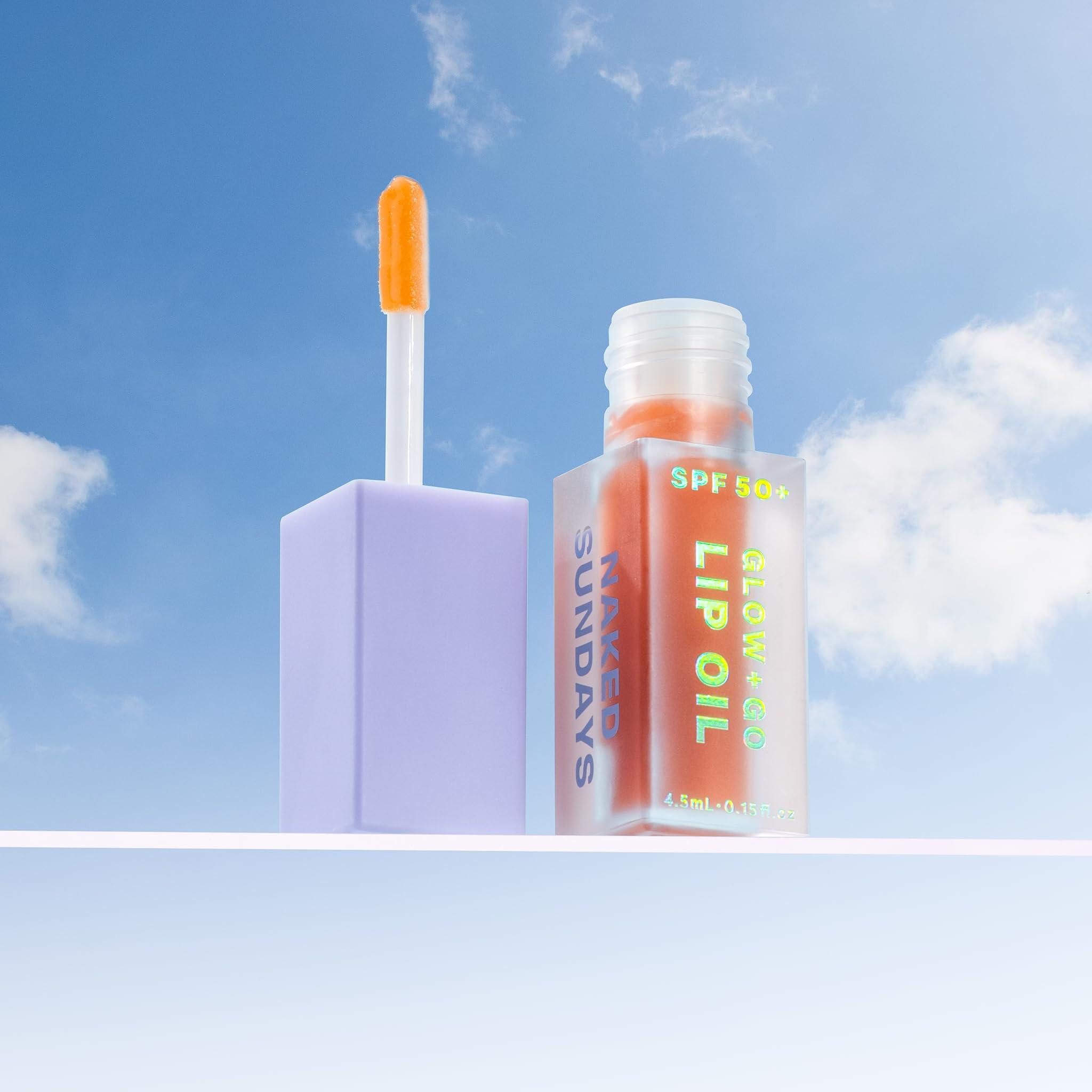 Naked Sundays Naked Sundays SPF 50 Glow & Go Lip Oil - SPF Lip Oil, Moisturizes and Protects Lips, 4.5ml in Salted Caramel