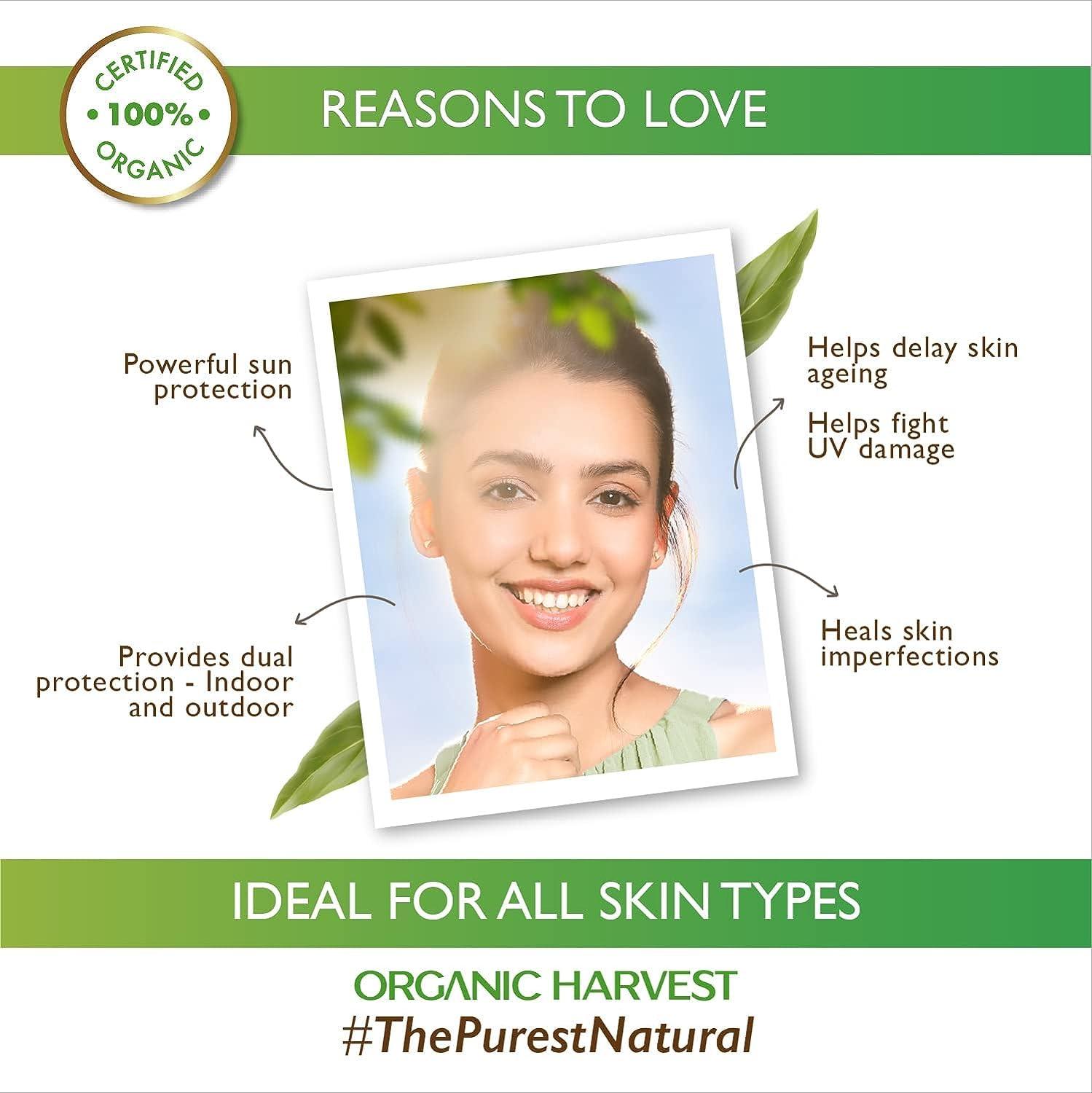 Generic All Skin SPF 60 Sunscreen: Kakadu Plum, Acai Berry & Chia Seeds | Sunscreen for Dry & Oily Skin | 100% American Certified Organic | 50gm