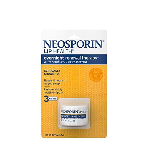 Neosporin Neosporin Lip Health Overnight Healthy Lips Renewal Therapy Petrolatum Lip Protectant, 0.27 Ounce (Pack of 1)