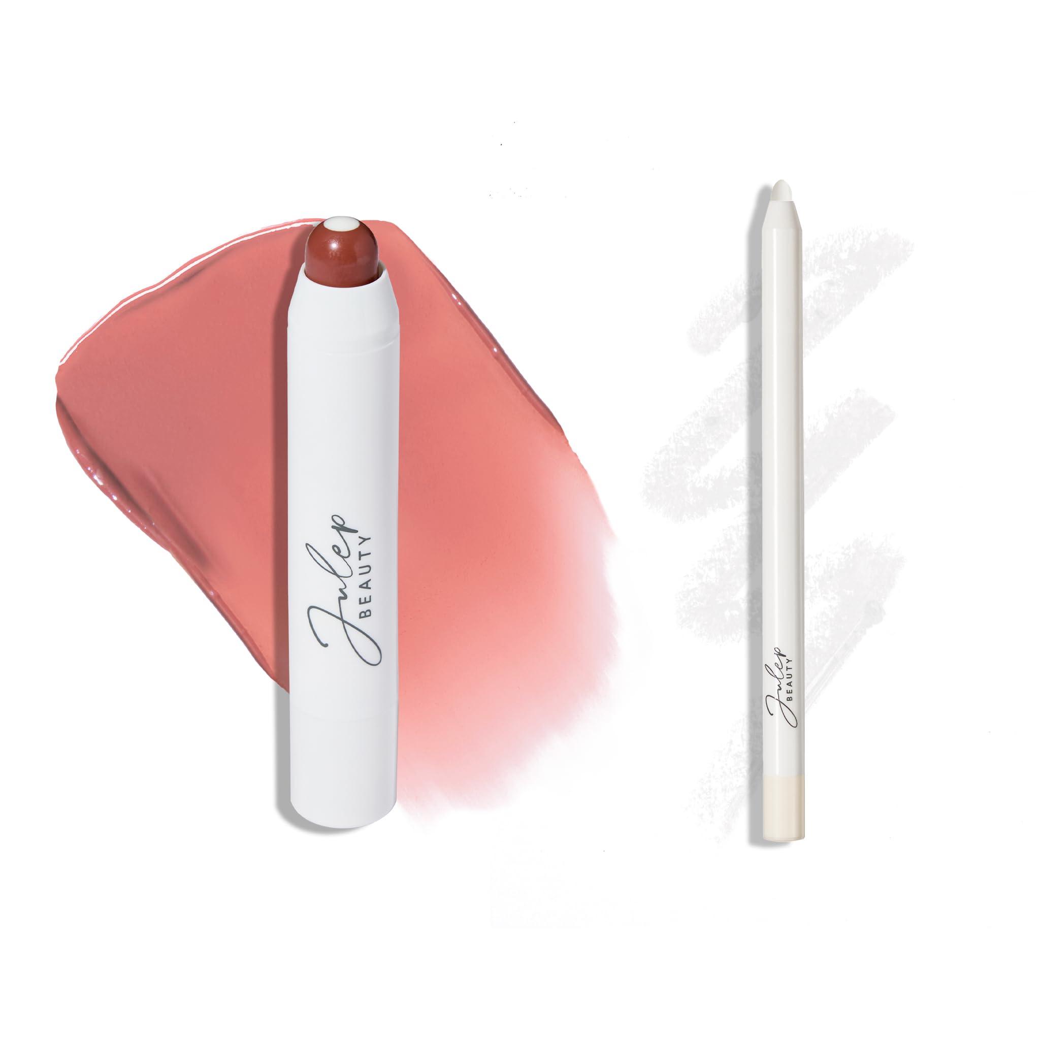 Julep The Perfect Pair 2pc Set: Julep It\'s Balm Tinted Lip Balm Burnt Sienna and With a Trace Retractable Creamy Long-Lasting Lip Liner, Clear as Day