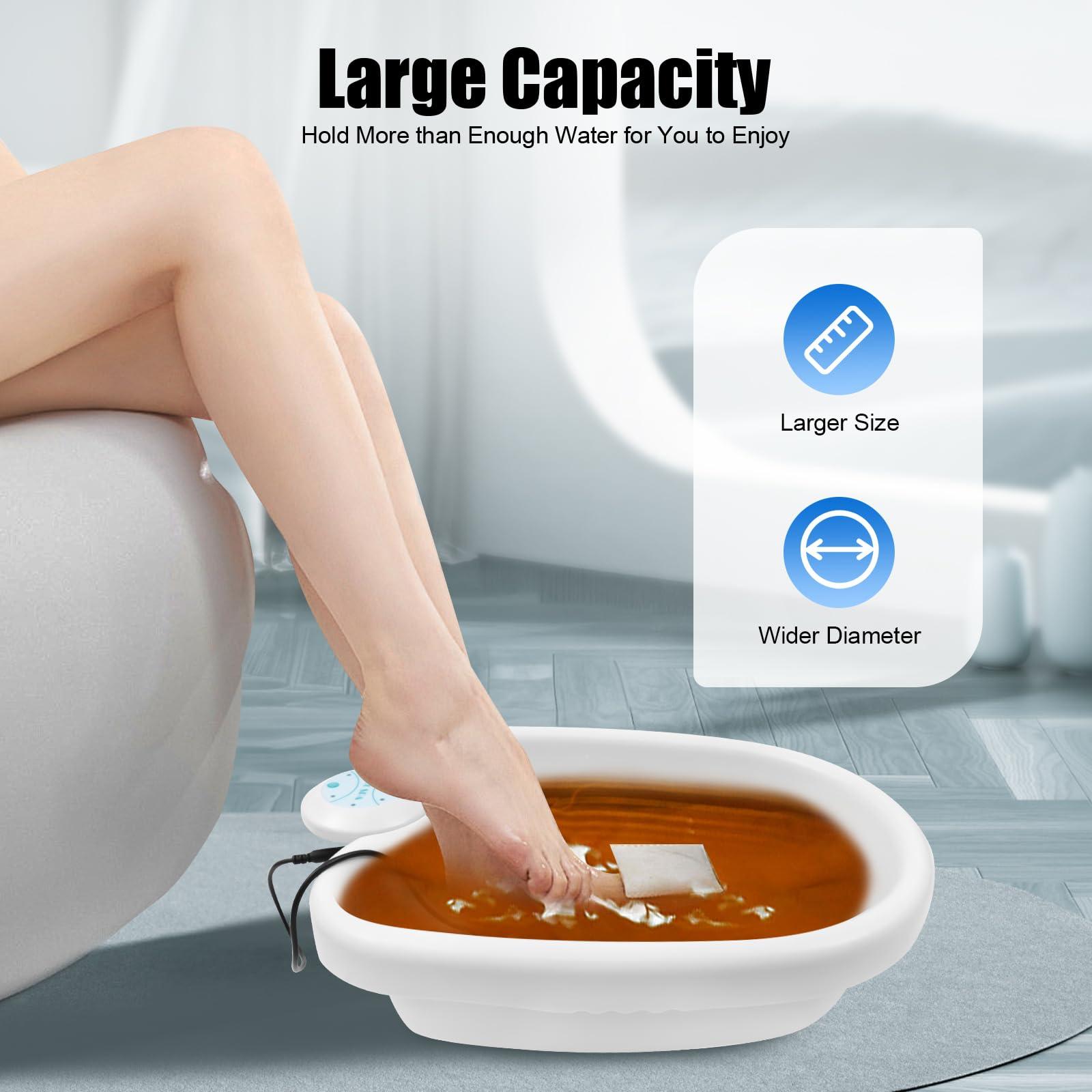 BAIODNB BAIODNB Ionic Foot Bath Detox Machine, Pedicure Foot Spa Bath Detox Foot Spa System for Home Use,Ionic Cleanse Detox Foot Bath Spa Machine with Foot Bath,2 Ionic Spa Arrays Foot Soaking Tub
