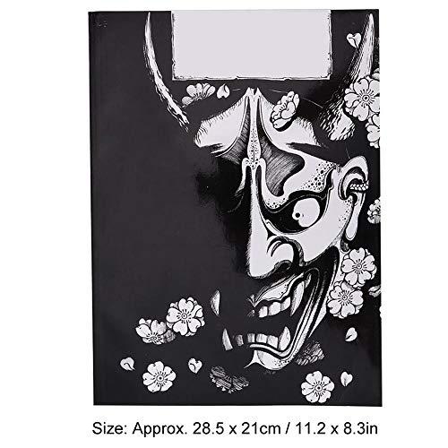 ZJchao Stick and Poke Tattoo kit,Tattoo Template Set, Hannya Pattern Professional Tattoo Book Tattoos Stencils Body Tattoo Practice Template Book Tattoo Templates Picture for Tattoo Artist