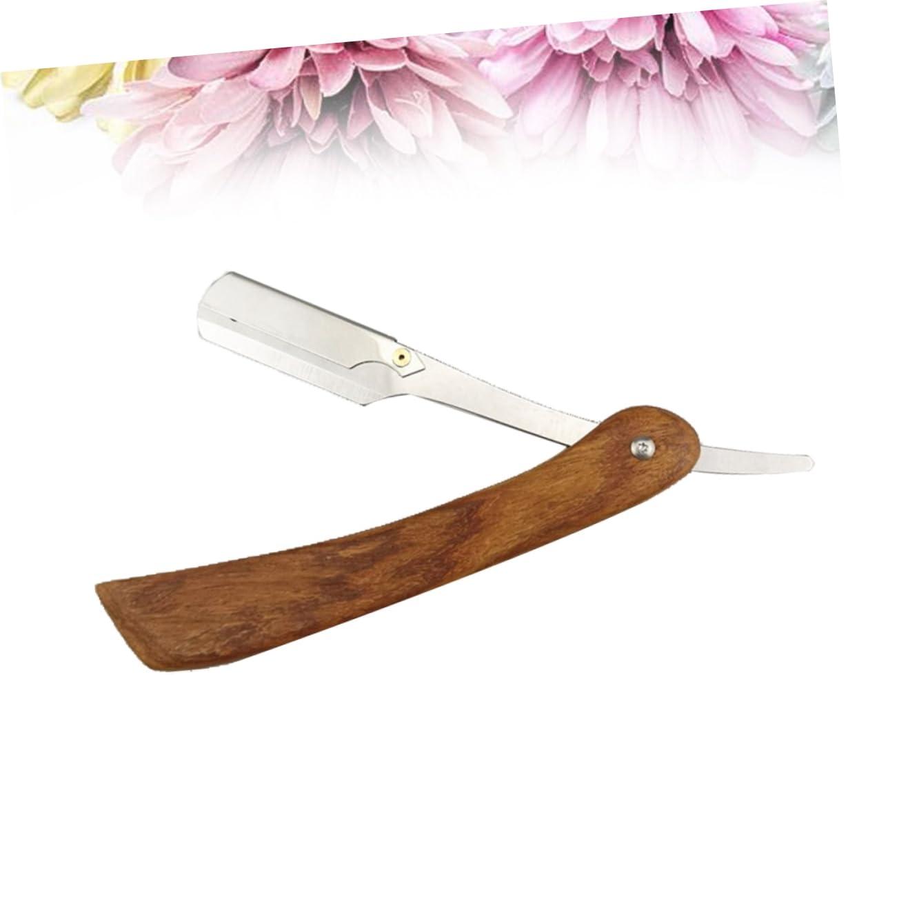 Angoily Angoily Classic Men\'s Manual Razor Barber Steel Razor for Beard Sideburns Easy to Use Safe Shaving Tool for Travel Home Use