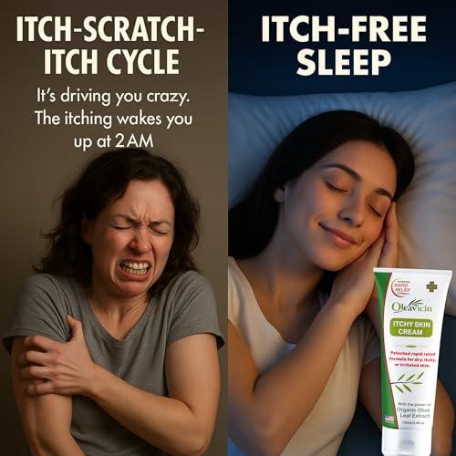 Oleavicin Oleavicin Extra Strength Anti Itch Cream for Dry Skin Relief - Anti Fungal Lotion for Itchy Skin - Fast Acting Anti Itch Cream for Lasting Itch Relief
