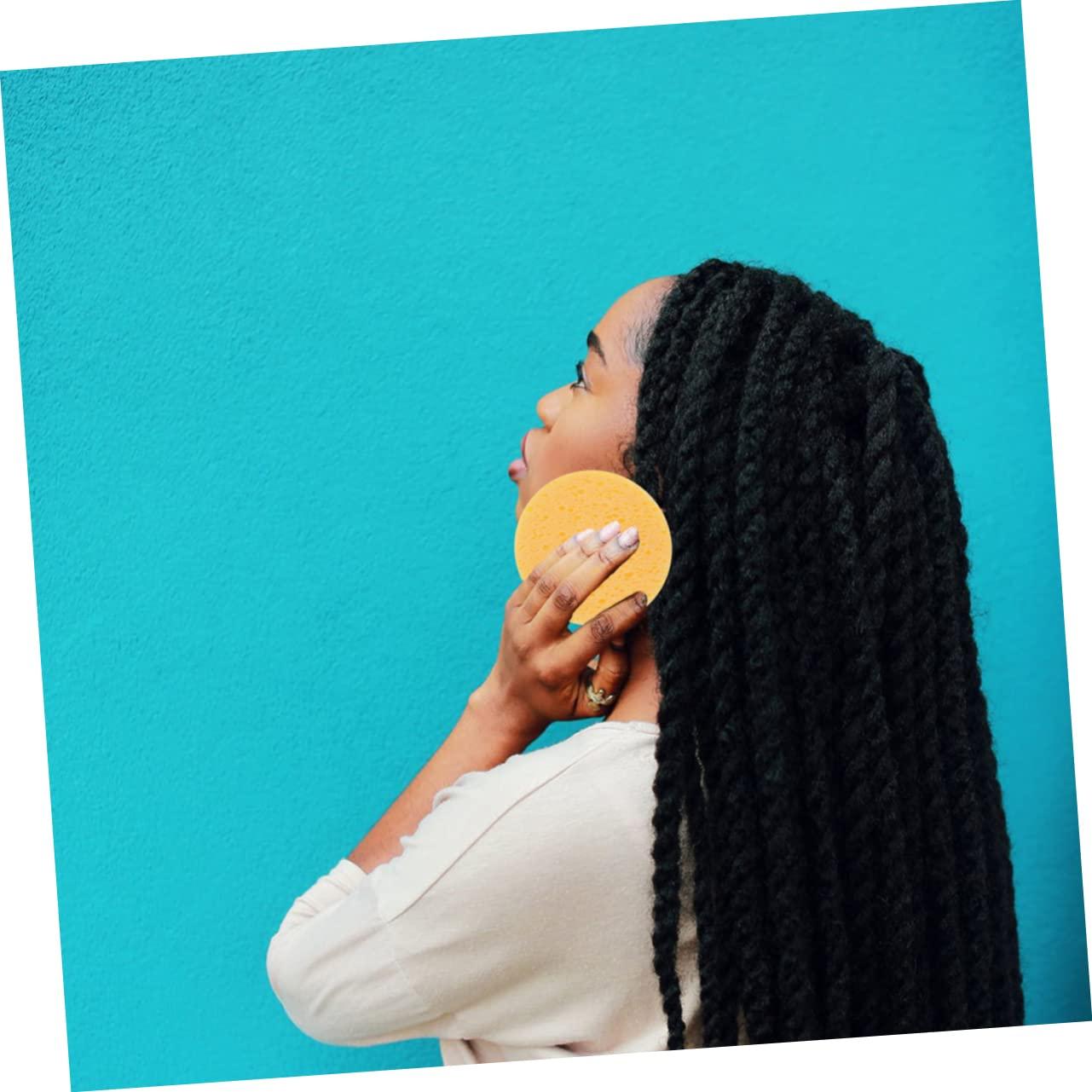 Ipetboom Ipetboom 15 Pcs Round Sponge Pads Makeup Sponges Foundation Makeup Remover Wipes Cellulose Face Sponge Makeup Remover Exfoliating Sponge Face Wash Sponge Face Sponges for Makeup Kits Yellow