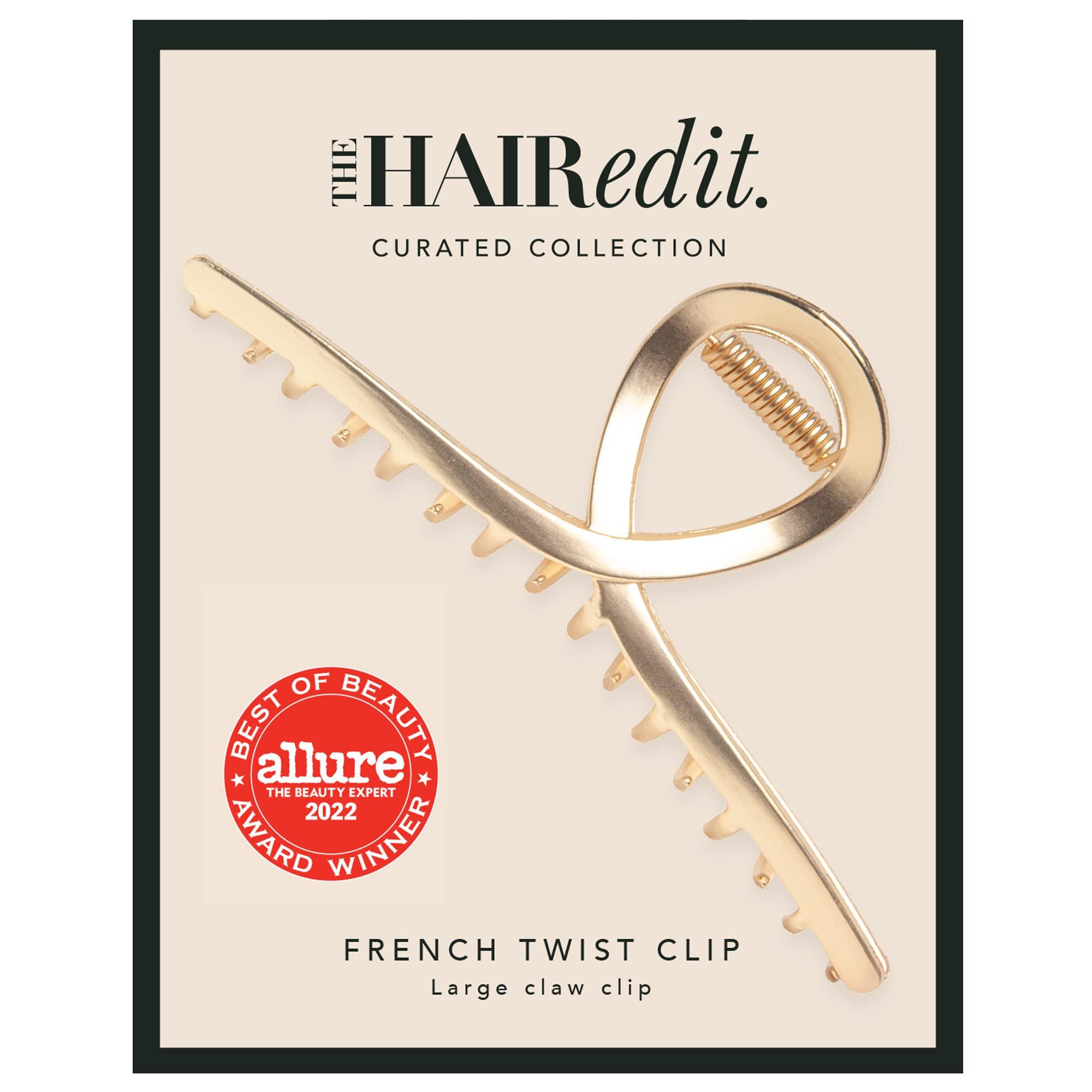 The Hair Edit The Hair Edit French Twist Claw Clip - Large Gold Metal Loop Jaw Clip