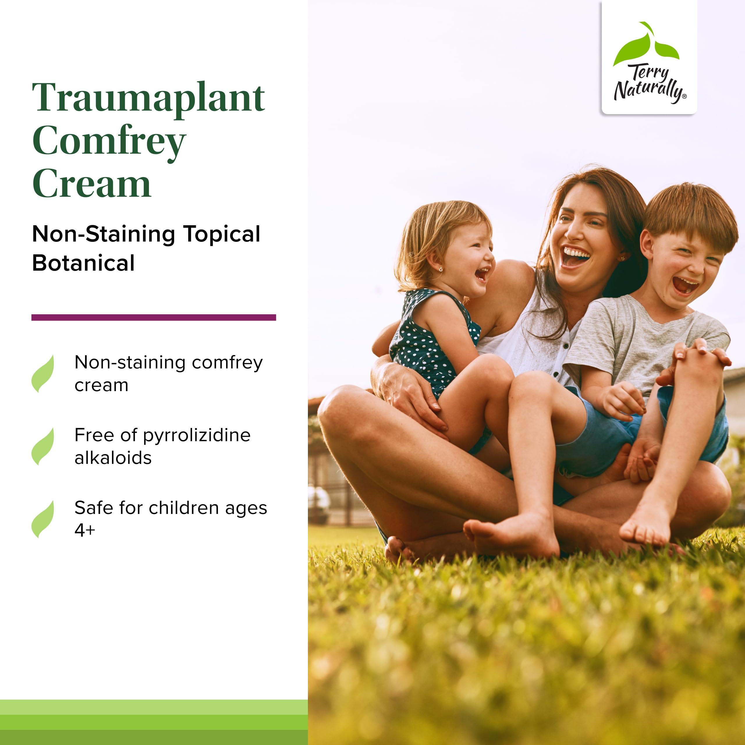 Terry Naturally Terry Naturally Traumaplant Comfrey Cream - Non-Staining Herbal Cream - Clinically Studied and Free of Pyrrolizidine Alkaloids - for External Use Only - 1.76 oz (2 Pack)